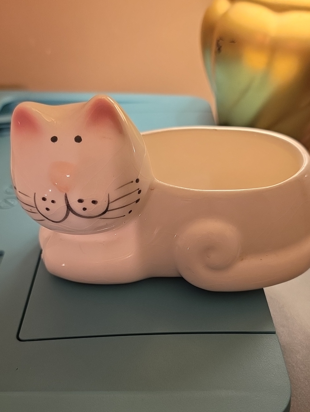 Ceramic Cat Planter - Picture 2 of 7